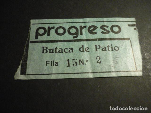 Cine: ANTIGUA ENTRADA DE CINE A&Ntilde;OS 30 CINE PROGRESO MADRID