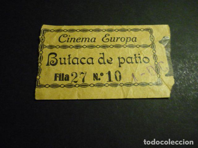 Cinema: ANTIGUA ENTRADA DE CINE A&Ntilde;OS 30 CINEMA EUROPA MADRID