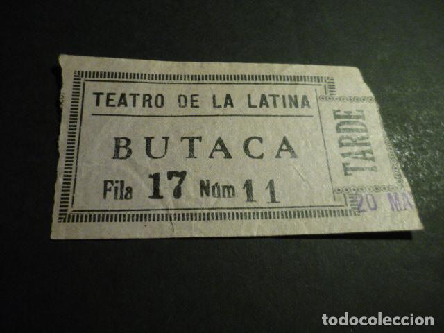 Kino: ANTIGUA ENTRADA DE CINE A&Ntilde;OS 30 CINE TEATRO DE LA LATINA MADRID
