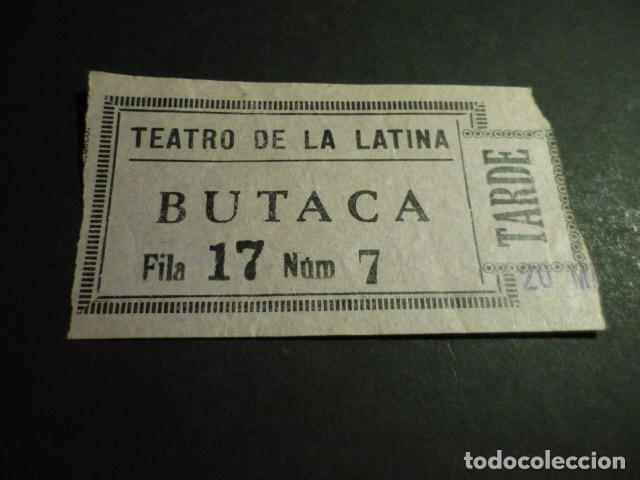 Kino: ANTIGUA ENTRADA DE CINE A&Ntilde;OS 30 CINE TEATRO DE LA LATINA MADRID