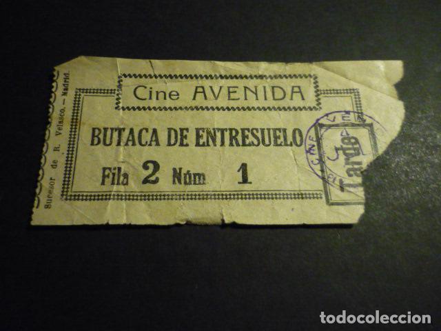 Cinema: ANTIGUA ENTRADA DE CINE A&Ntilde;OS 30 CINE AVENIDA MADRID