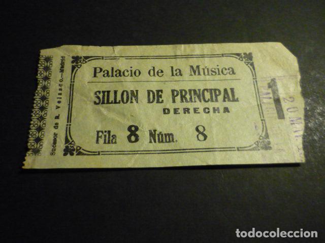 Kino: ANTIGUA ENTRADA DE CINE A&Ntilde;OS 30 CINE PALACIO DE LA MUSICA MADRID