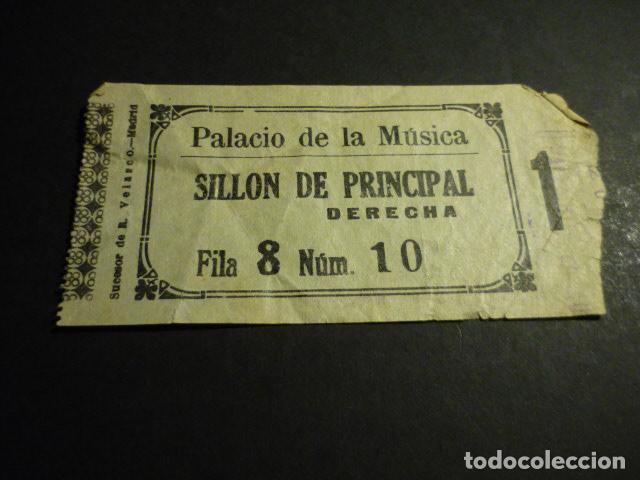 Kino: ANTIGUA ENTRADA DE CINE A&Ntilde;OS 30 CINE PALACIO DE LA MUSICA MADRID