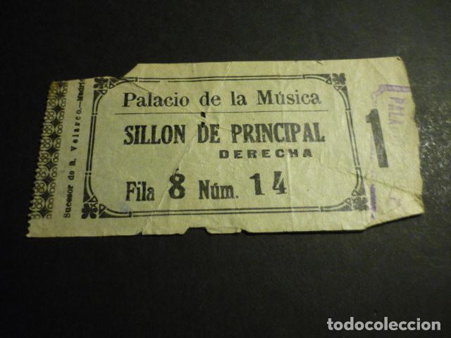 Kino: ANTIGUA ENTRADA DE CINE A&Ntilde;OS 30 CINE PALACIO DE LA MUSICA MADRID