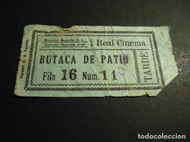 Cine: ANTIGUA ENTRADA DE CINE A&Ntilde;OS 30 CINE REAL CINEMA MADRID