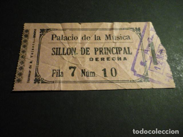 Kino: ANTIGUA ENTRADA DE CINE A&Ntilde;OS 30 CINE PALACIO DE LA MUSICA MADRID