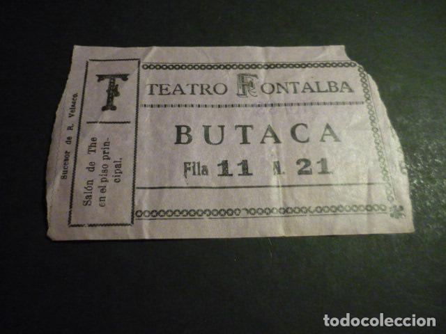 Cinema: ANTIGUA ENTRADA DE CINE A&Ntilde;OS 30 CINE TEATRO FONTALBA MADRID