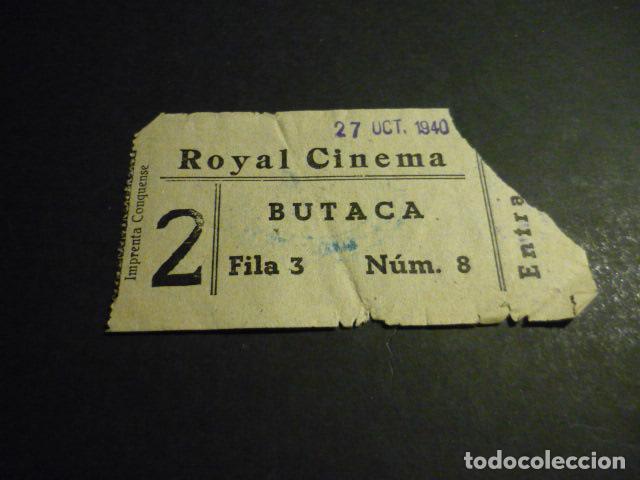 Cine: ANTIGUA ENTRADA DE CINE A&Ntilde;OS 30 CINE ROYAL CINEMA CUENCA