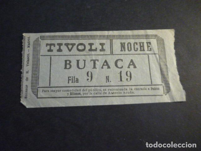 Cinema: ANTIGUA ENTRADA DE CINE A&Ntilde;OS 20 30 CINE TIVOLI MADRID