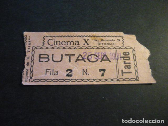Cinema: ANTIGUA ENTRADA DE CINE A&Ntilde;OS 20 30 CINEMA X MADRID