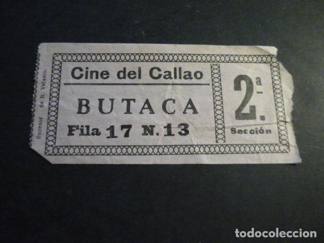 Cinema: ANTIGUA ENTRADA DE CINE A&Ntilde;OS 20 30 CINE DEL CALLAO MADRID