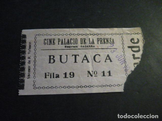 Cinema: ANTIGUA ENTRADA DE CINE A&Ntilde;OS 20 30 CINE PALACIO DE LA PRENSA MADRID