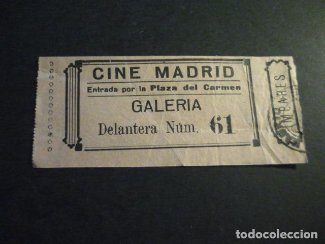 Cinema: ANTIGUA ENTRADA DE CINE A&Ntilde;OS 20 30 CINE MADRID MADRID