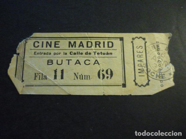 Cinema: ANTIGUA ENTRADA DE CINE A&Ntilde;OS 20 30 CINE MADRID MADRID