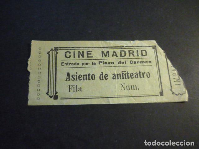 Cinema: ANTIGUA ENTRADA DE CINE A&Ntilde;OS 20 30 CINE MADRID MADRID