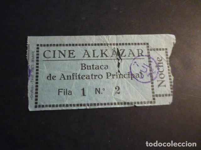 Cinema: ANTIGUA ENTRADA DE CINE A&Ntilde;OS 20 30 CINE ALKAZAR MADRID