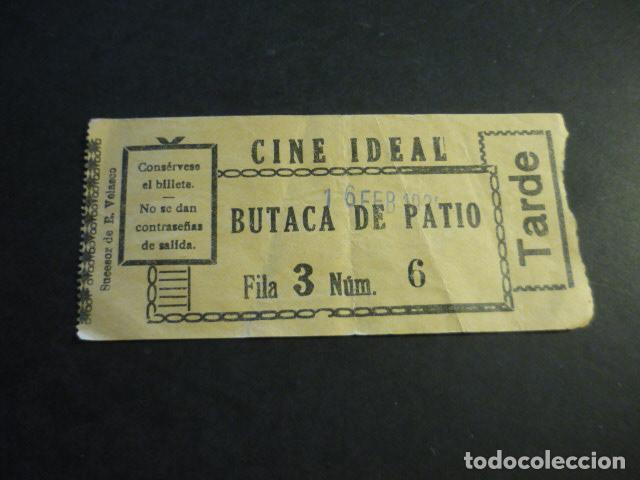 Cinema: ANTIGUA ENTRADA DE CINE A&Ntilde;OS 20 30 CINE IDEAL MADRID
