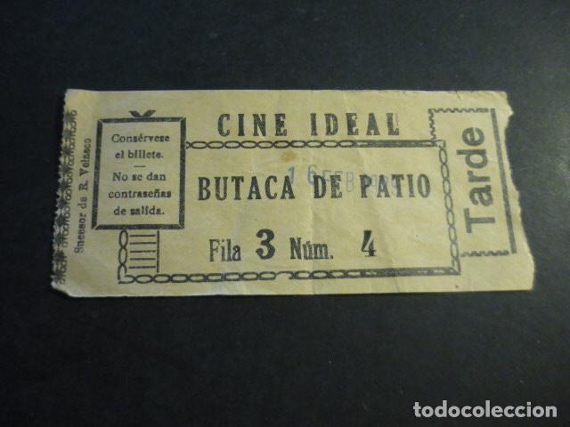 Cinema: ANTIGUA ENTRADA DE CINE A&Ntilde;OS 20 30 CINE IDEAL MADRID