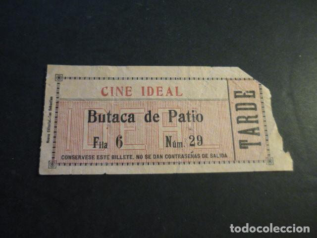 Cinema: ANTIGUA ENTRADA DE CINE A&Ntilde;OS 20 30 CINE IDEAL MADRID