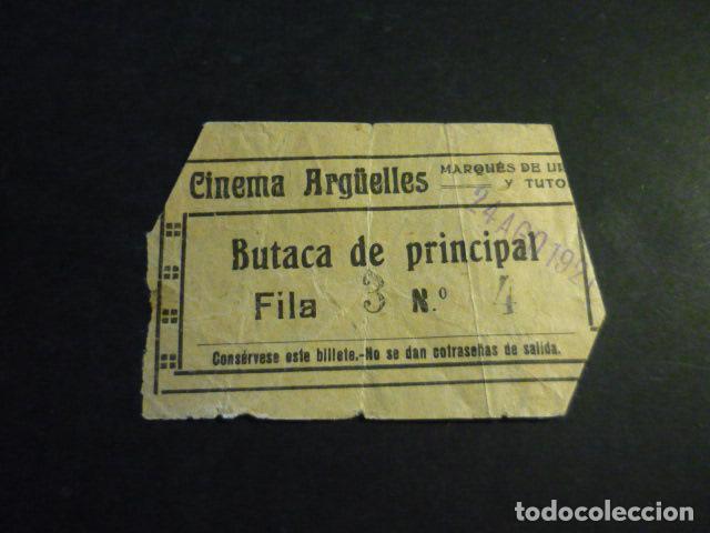 Cinema: ANTIGUA ENTRADA DE CINE A&Ntilde;OS 20 30 CINEMA ARG&Uuml;ELLES MADRID