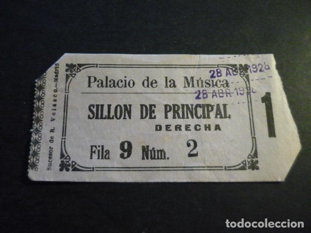 Cinema: ANTIGUA ENTRADA DE CINE A&Ntilde;OS 20 30 CINE PALACIO DE LA MUSICA MADRID