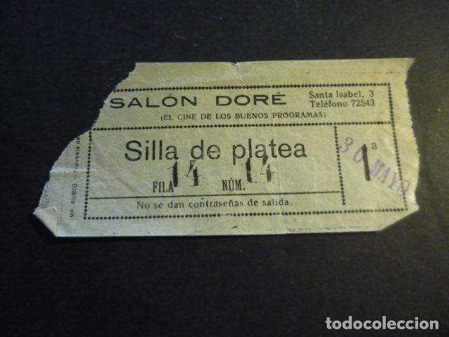 Cinema: ANTIGUA ENTRADA DE CINE A&Ntilde;OS 20 30 CINE SALON DORE MADRID