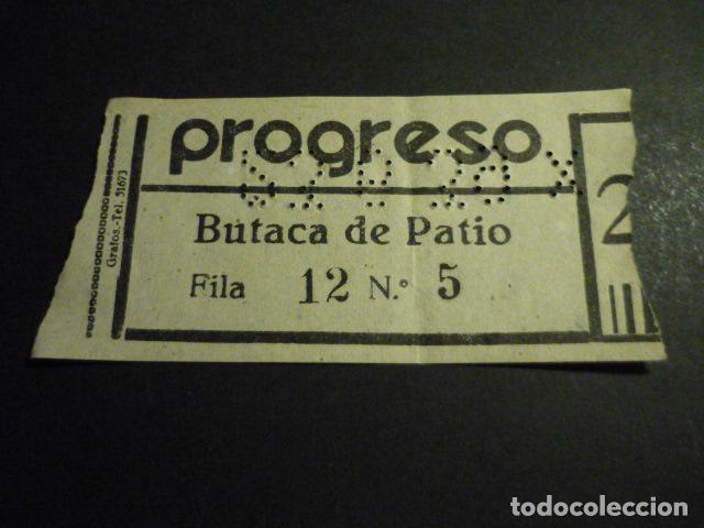 Cinema: ANTIGUA ENTRADA DE CINE A&Ntilde;OS 20 30 CINE PROGRESO MADRID