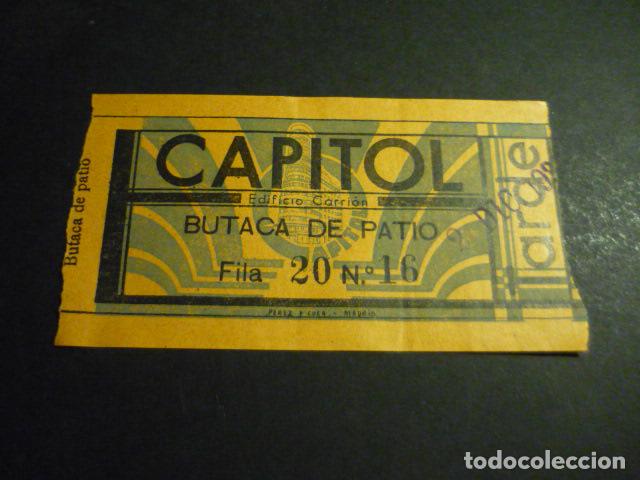 Cinema: ANTIGUA ENTRADA DE CINE A&Ntilde;OS 20 30 CINE CAPITOL MADRID