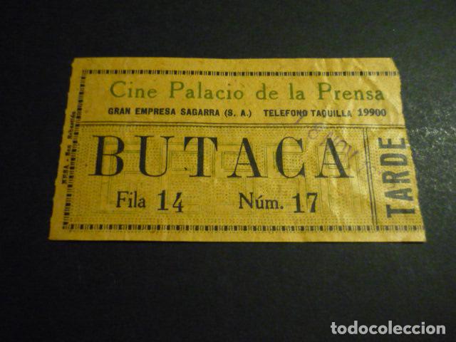 Cinema: ANTIGUA ENTRADA DE CINE A&Ntilde;OS 20 30 CINE GRAN PALACIO DE LA PRENSA MADRID