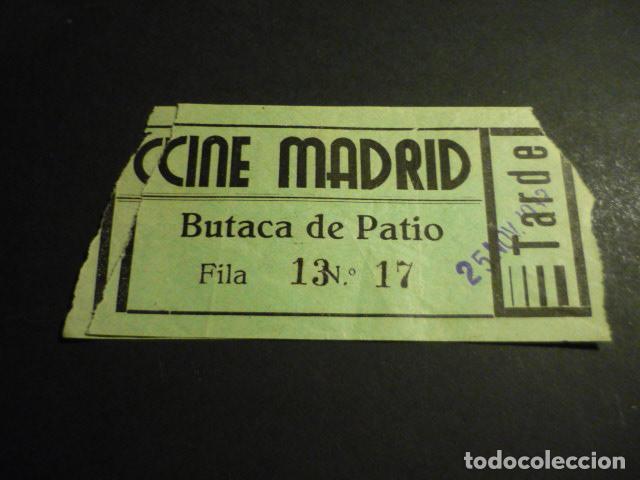 Cinema: ANTIGUA ENTRADA DE CINE A&Ntilde;OS 20 30 CINE MADRID MADRID