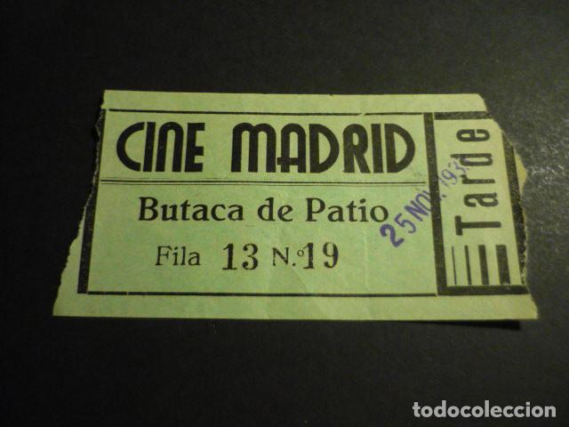 Cinema: ANTIGUA ENTRADA DE CINE A&Ntilde;OS 20 30 CINE MADRID MADRID