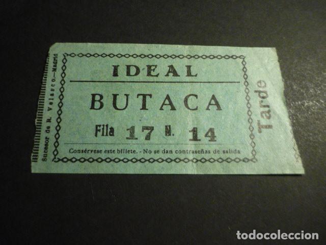 Cinema: ANTIGUA ENTRADA DE CINE A&Ntilde;OS 20 30 CINE IDEAL MADRID