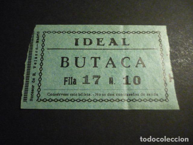 Cinema: ANTIGUA ENTRADA DE CINE A&Ntilde;OS 20 30 CINE IDEAL MADRID
