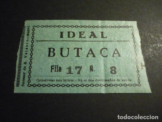 Cinema: ANTIGUA ENTRADA DE CINE A&Ntilde;OS 20 30 CINE IDEAL MADRID