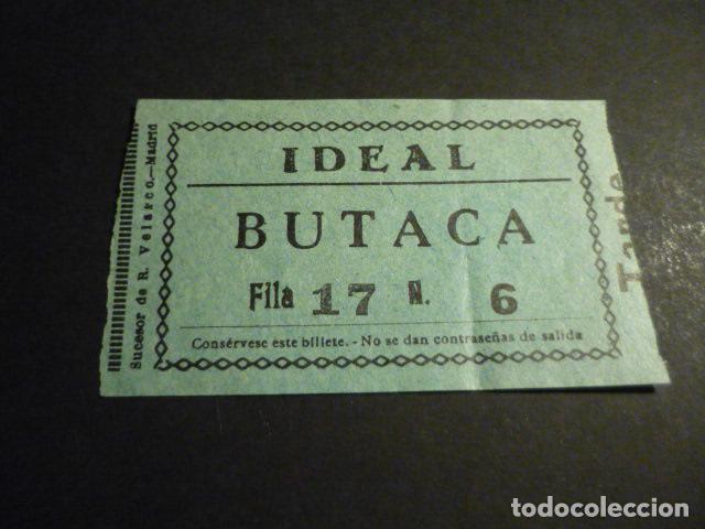Cinema: ANTIGUA ENTRADA DE CINE A&Ntilde;OS 20 30 CINE IDEAL MADRID