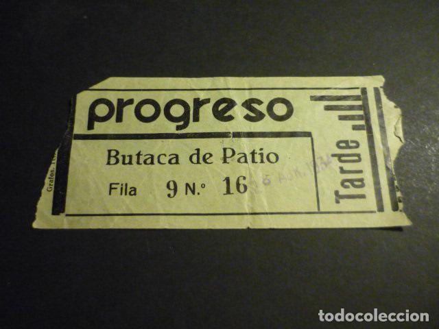 Cinema: ANTIGUA ENTRADA DE CINE A&Ntilde;OS 20 30 CINE PROGRESO MADRID
