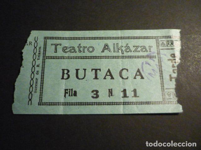 Cinema: ANTIGUA ENTRADA DE CINE A&Ntilde;OS 20 30 CINE TEATRO ALKAZAR MADRID