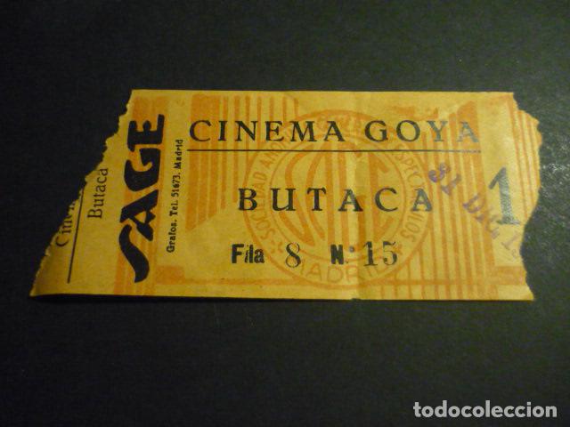Cin&eacute;ma: ANTIGUA ENTRADA DE CINE A&Ntilde;OS 20 30 CINEMA GOYA MADRID