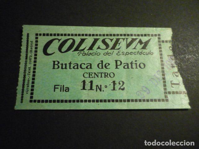 Cin&eacute;ma: ANTIGUA ENTRADA DE CINE A&Ntilde;OS 20 30 CINE COLISEVM MADRID