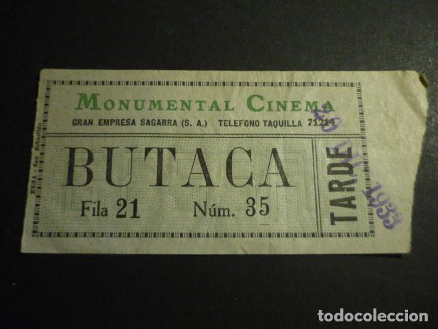 Cin&eacute;ma: ANTIGUA ENTRADA DE CINE A&Ntilde;OS 20 30 CINE MONUMENTAL CINEMA MADRID