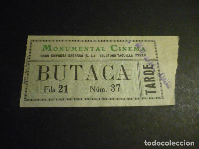 Cin&eacute;ma: ANTIGUA ENTRADA DE CINE A&Ntilde;OS 20 30 CINE MONUMENTAL CINEMA MADRID