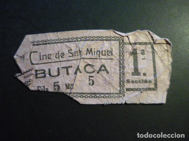 Cine: ANTIGUA ENTRADA DE CINE A&Ntilde;OS 20 30 CINE DE SAN MIGUEL MADRID
