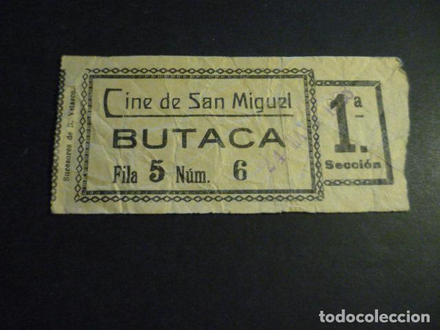 Cine: ANTIGUA ENTRADA DE CINE A&Ntilde;OS 20 30 CINE DE SAN MIGUEL MADRID