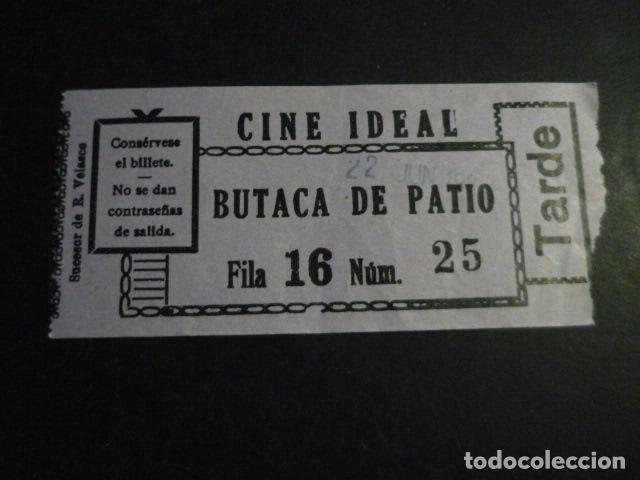 Cin&eacute;ma: ANTIGUA ENTRADA DE CINE A&Ntilde;OS 20 30 CINE IDEAL MADRID