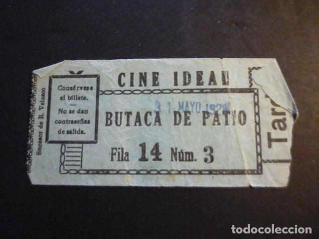 Cin&eacute;ma: ANTIGUA ENTRADA DE CINE A&Ntilde;OS 20 30 CINE IDEAL MADRID