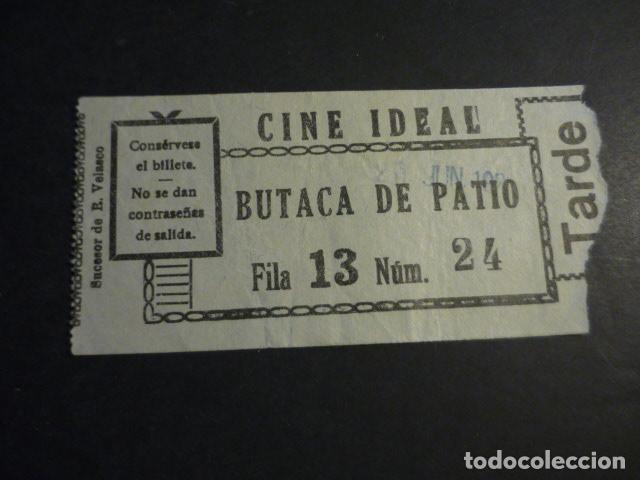 Cin&eacute;ma: ANTIGUA ENTRADA DE CINE A&Ntilde;OS 20 30 CINE IDEAL MADRID