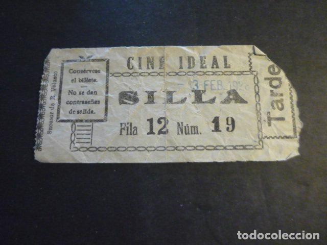 Cin&eacute;ma: ANTIGUA ENTRADA DE CINE A&Ntilde;OS 20 30 CINE IDEAL MADRID