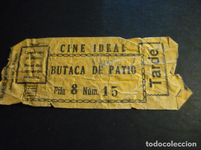 Cin&eacute;ma: ANTIGUA ENTRADA DE CINE A&Ntilde;OS 20 30 CINE IDEAL MADRID