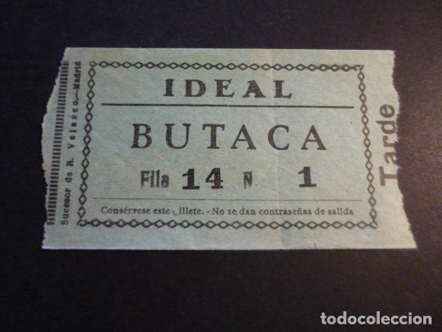 Cin&eacute;ma: ANTIGUA ENTRADA DE CINE A&Ntilde;OS 20 30 CINE IDEAL MADRID