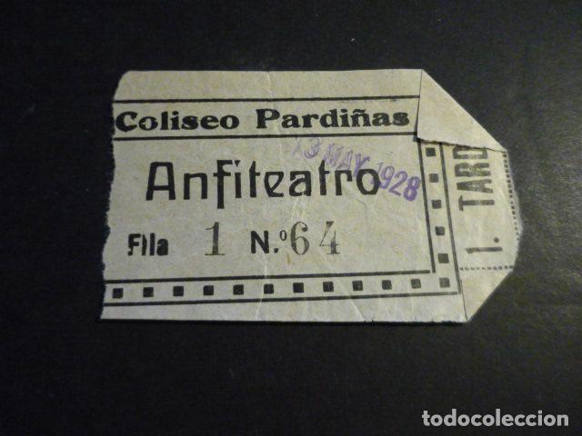Kino: ANTIGUA ENTRADA DE CINE A&Ntilde;OS 20 30 CINE COLISEO PARDI&Ntilde;AS MADRID